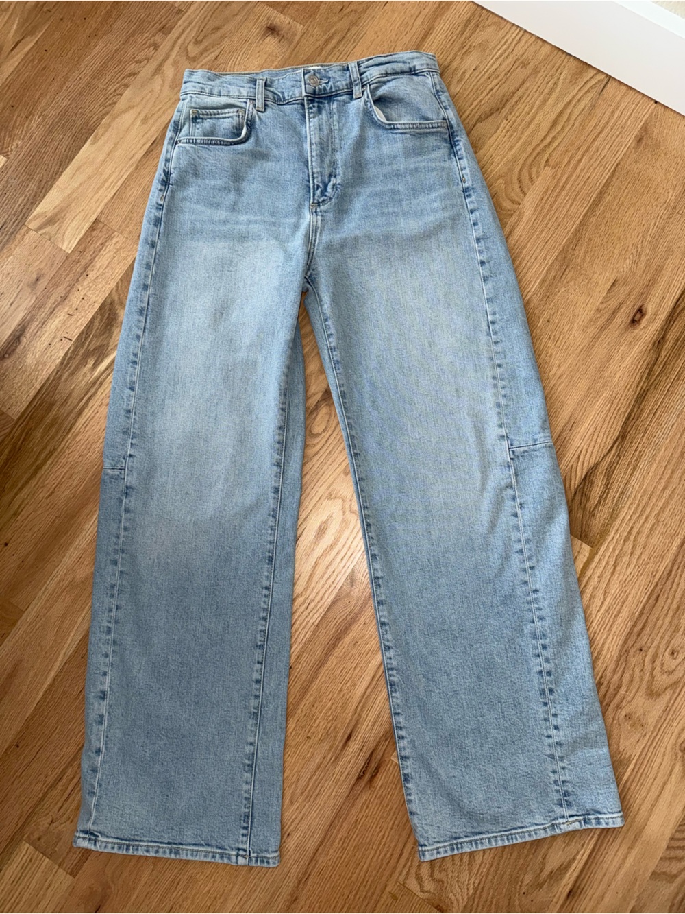 Anthropologie $269 PAIGE Arellia Skimmer High Rise Tapered Jeans Mar Vista 28 - Picture 13 of 15